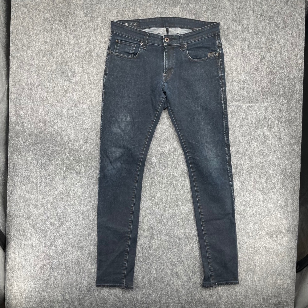 G-Star RAW Jeans Mens 34x34 Skinny Jeans Dark Wash Indigo Denim Pants